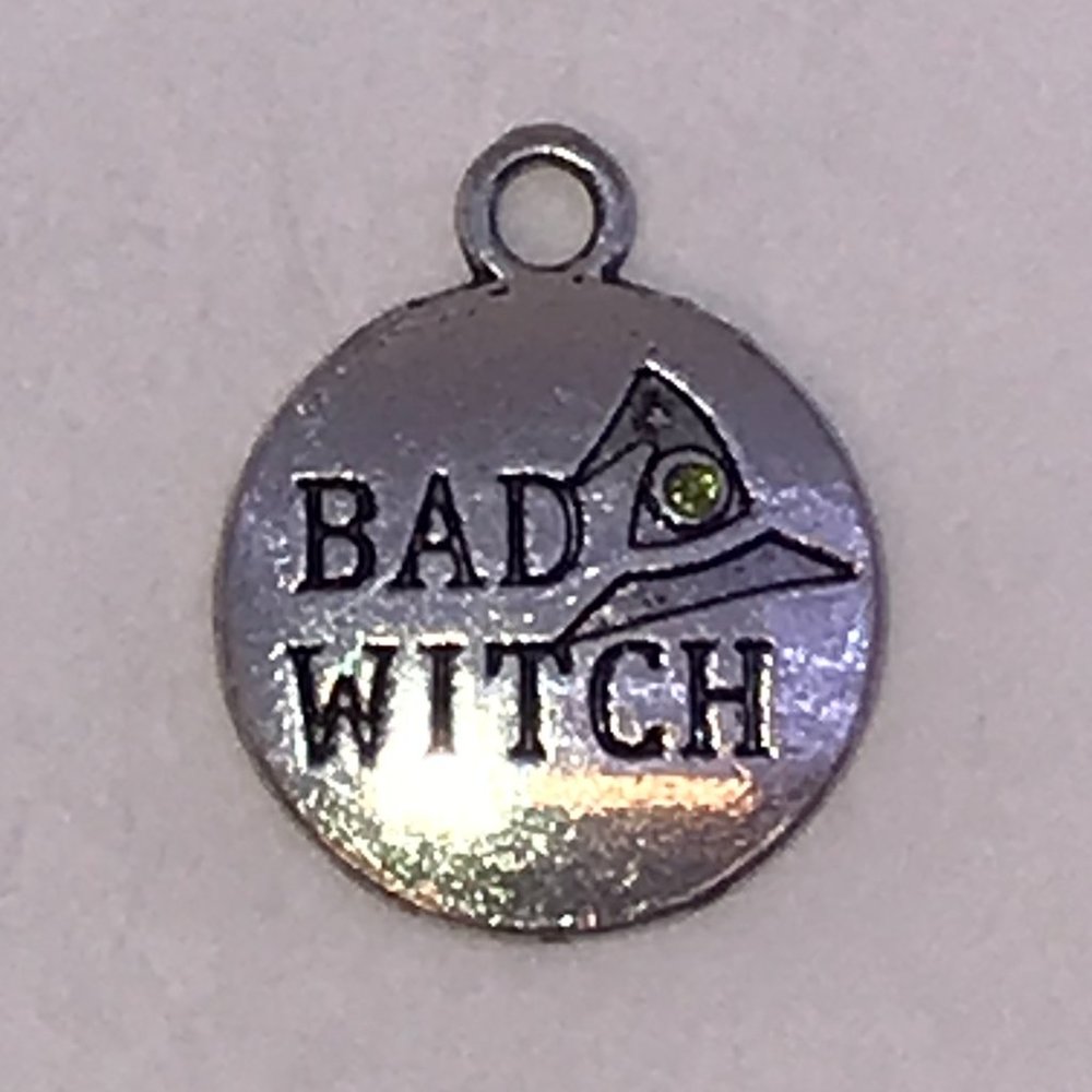 Pewter Bad Witch Charm